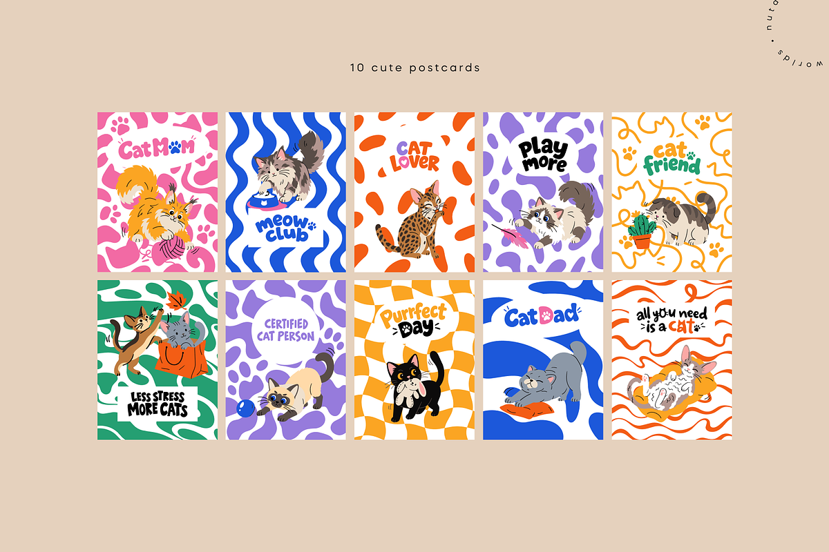 Playful Cat Breeds | Vector Pack, an Animal Illustration by Nutalin Art (Photo 12 of 14)