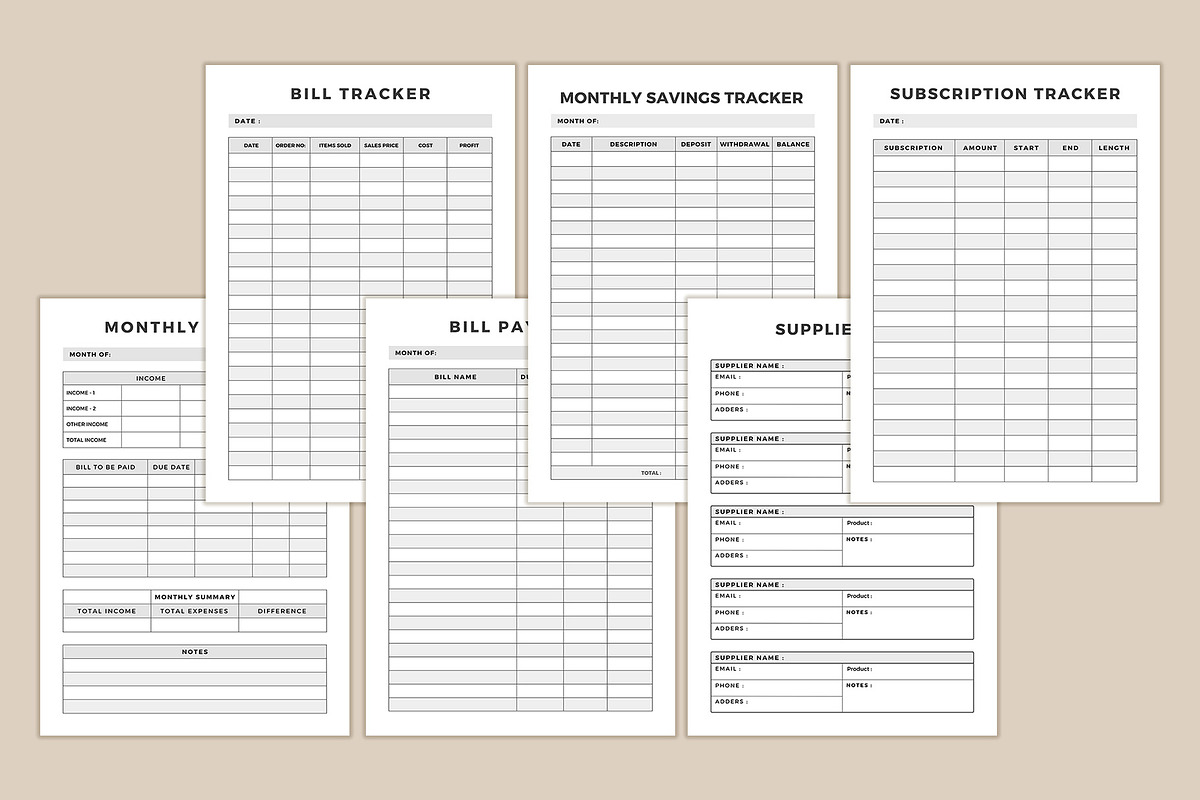 Finance planner Bundle, a Stationery Template by DesignByStore (Photo 7 of 7)