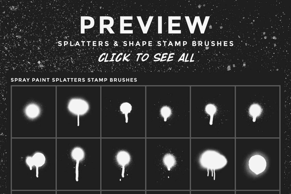 Stencil Kit Procreate brushes preview 8
