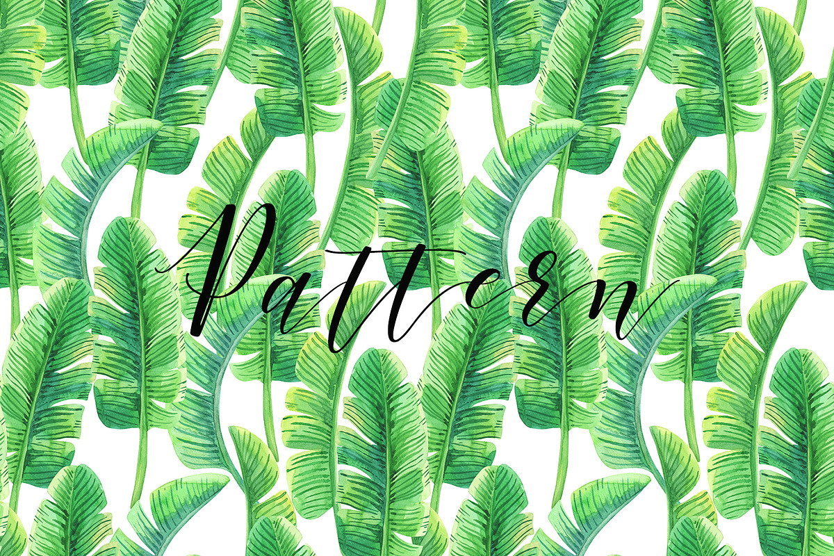 Tropical. Watercolor patterns., a Pattern Graphic by Anyuka (Photo 4 of 10)