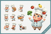 Joyful Chef Kid Adorable Cartoon, a Food Illustration by Gohsantosa (Thumbnail 3 of 4)