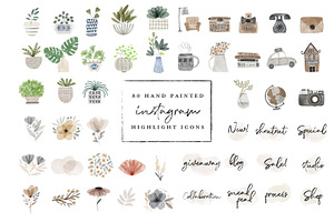 80 Instagram Highlight Icon Bundle