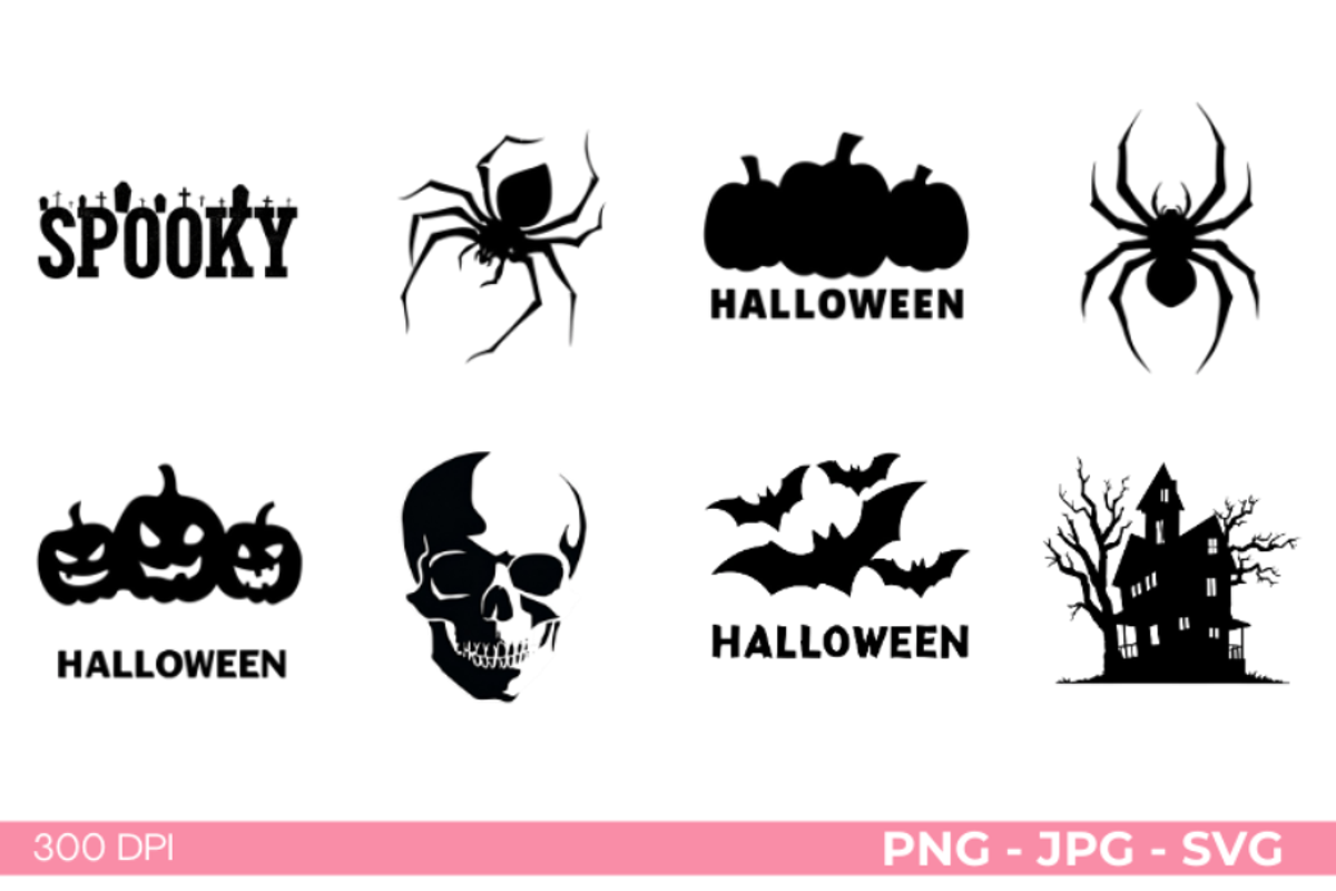 Halloween Silhouettes Clipart, a Graphic by Markicha Art (Photo 2 of 6)