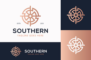 Elegant Linear Circle Shape Compass, a Branding & Logo Template by Signatoro