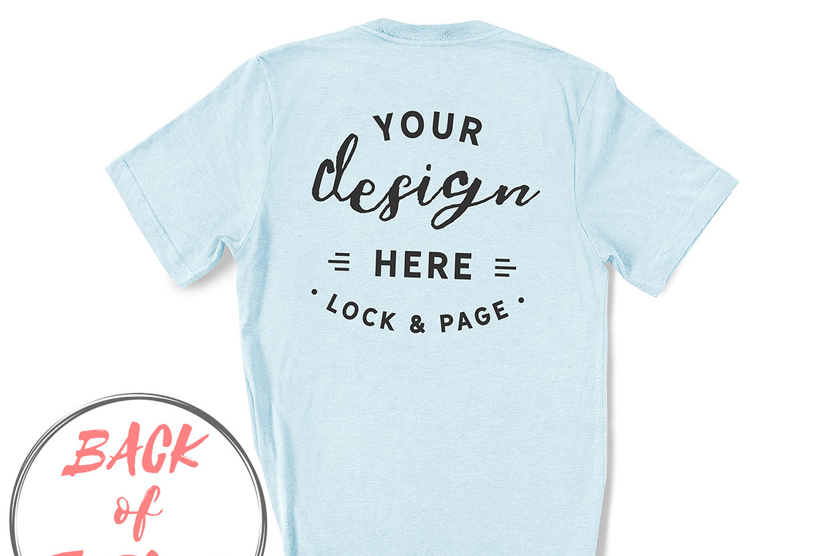 Back Of T-Shirt BC3001 Mockup Bundle, a Shirt Mockup by lock and page (Photo 8 of 88)