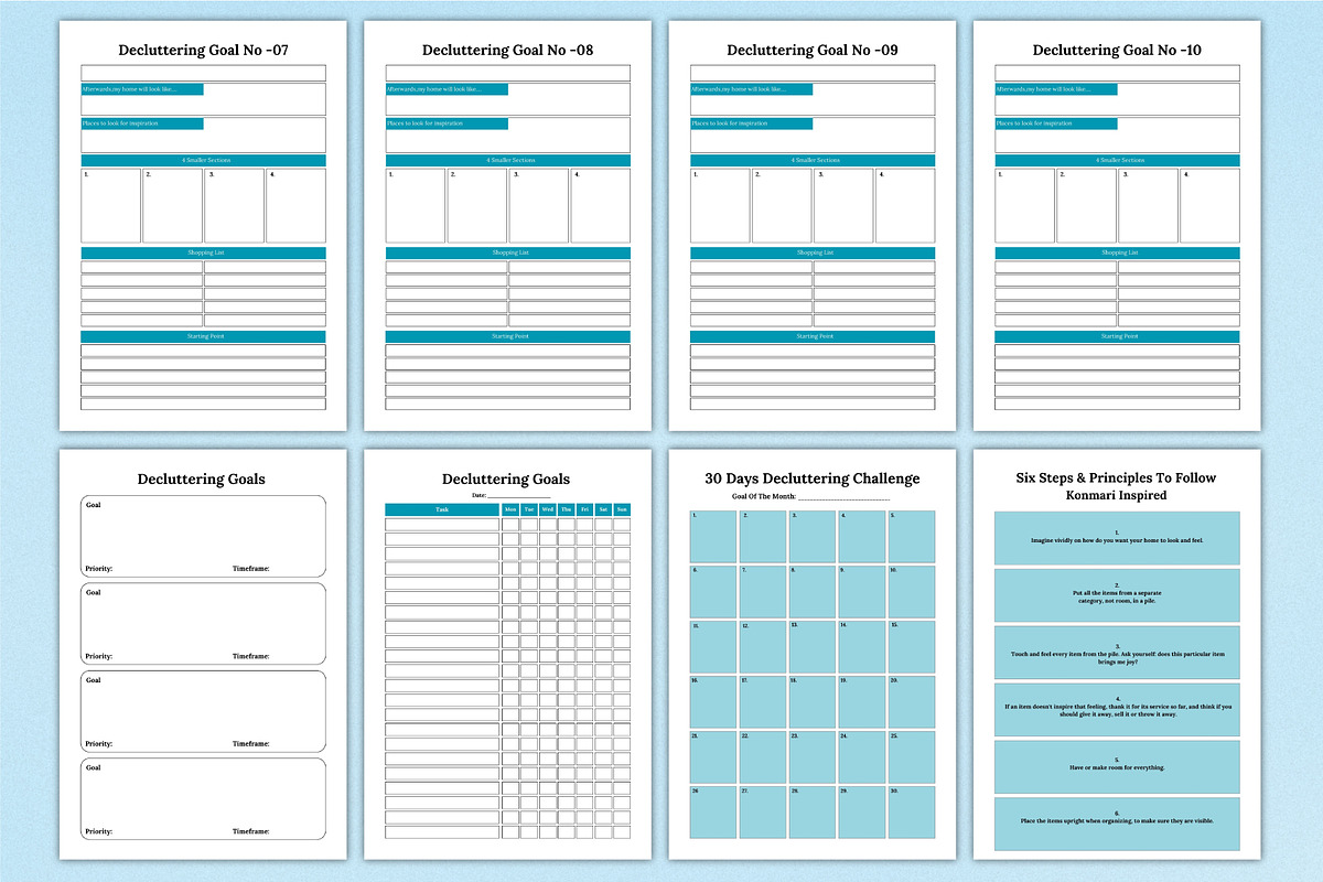 Decluttering Planner & Workbook, a Stationery Template by Shumaya (Photo 3 of 5)