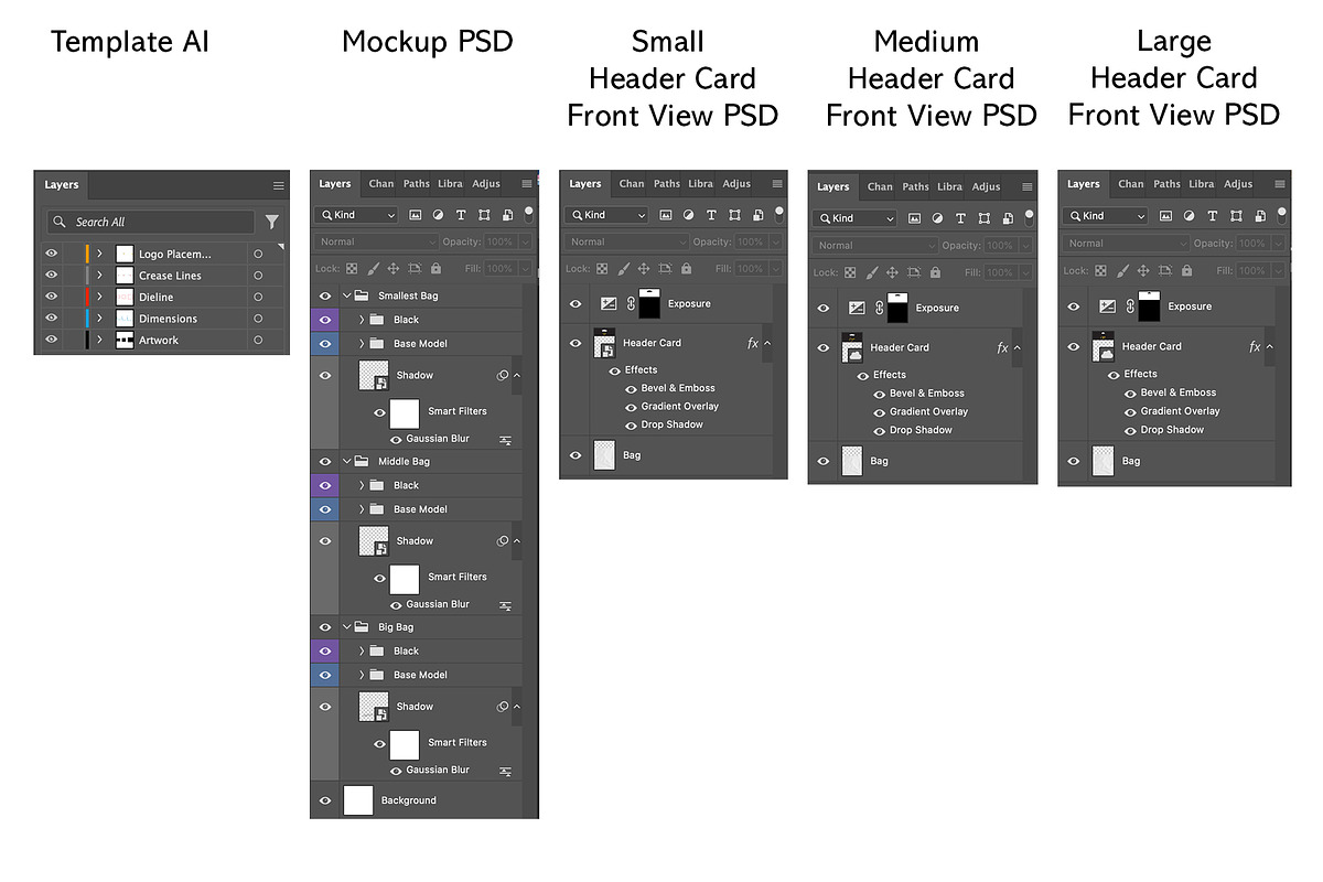 Header Cards Mockup + Template, a Packaging Mockup by Korner (Photo 6 of 11)