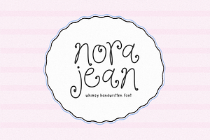 Nora Jean | Swirly Whimsy Font, a Handwritten Font by KA Designs