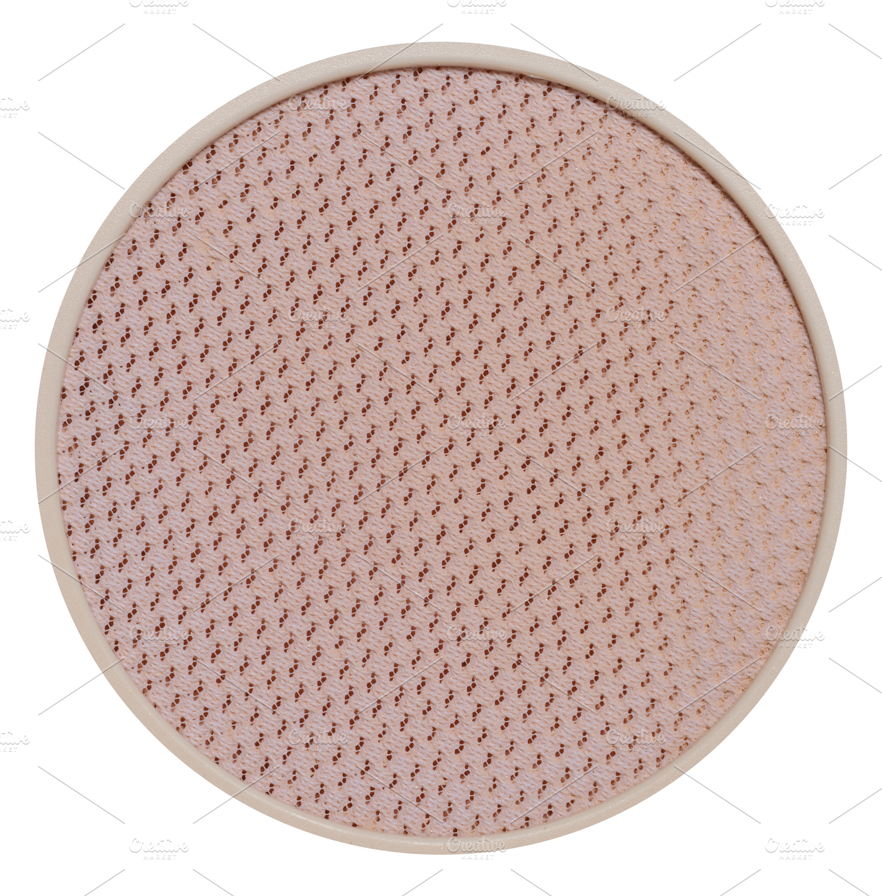 Top view of loose powder container with protective mesh on isola, a Beauty & Fashion Photo by ndanko
