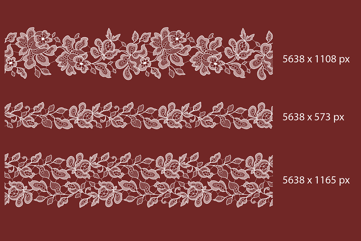 Lace seamless patterns, cliparts., a Pattern Graphic by Ajuga (Photo 7 of 8)