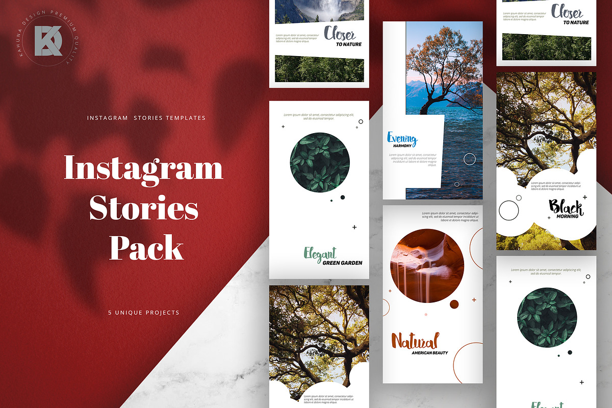 Natural Instagram Stories Pack, a Social Media Template by Kahuna Design (Photo 1 of 4)