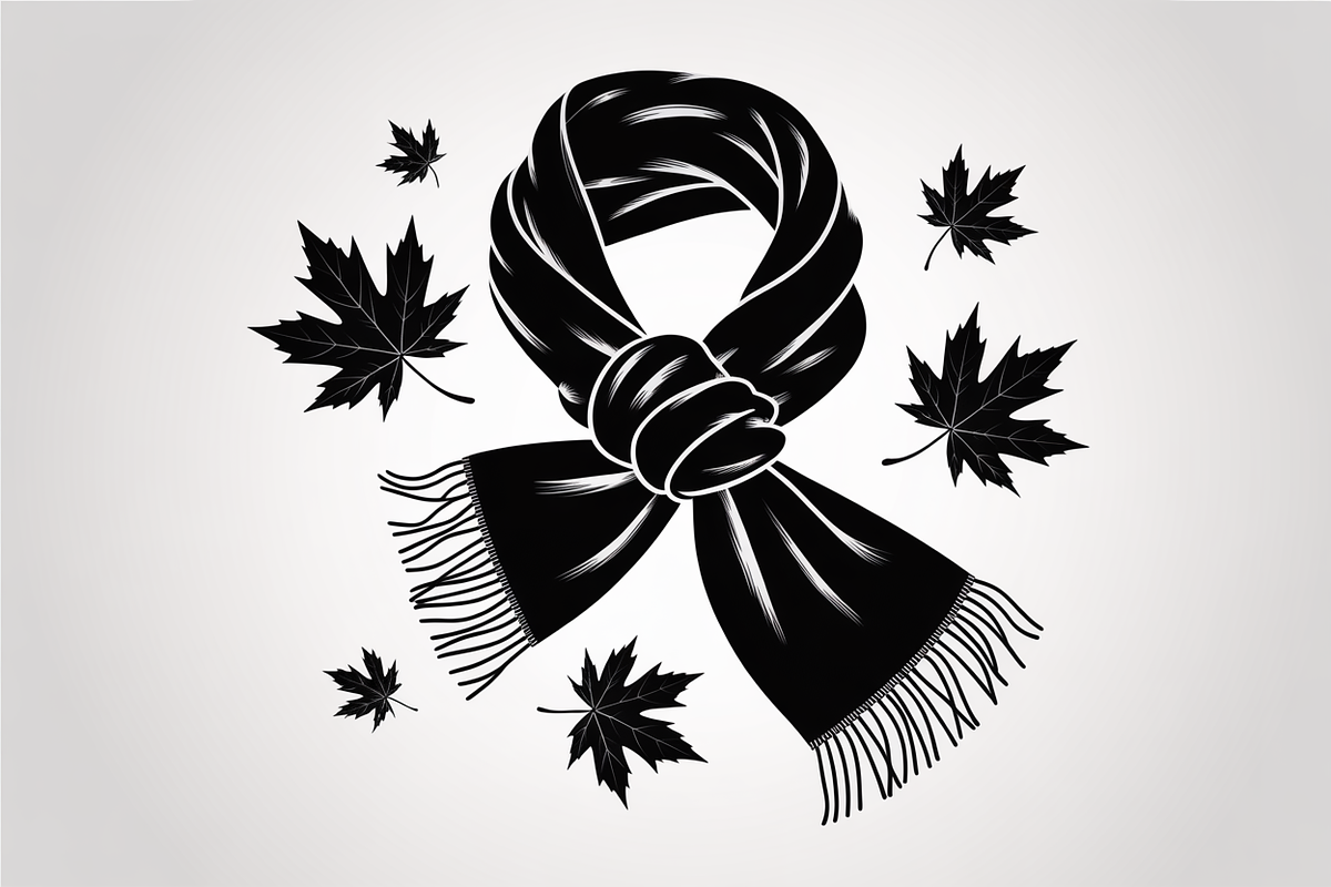 Autumn Girl Silhouette with Scarf Bu, an Illustration by Creativeshirt (Photo 8 of 8)