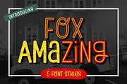 Fox Amazing : 5 Font Styles, a Handwritten Font by Fox7 By Rattana (Thumbnail 1 of 14)