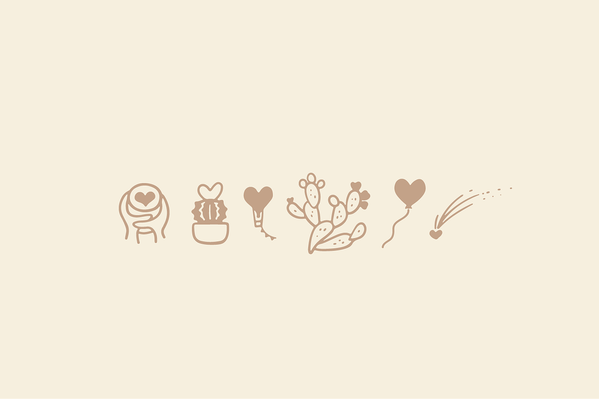 Cute Lil' Valentines Graphics, an Outline Icon by MEG BURK CHOI (Photo 2 of 2)