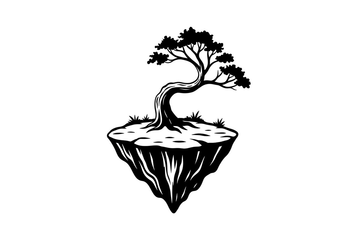 50 Floating Island Bonsai Vector Bun, an Illustration by Designs_River (Photo 24 of 51)