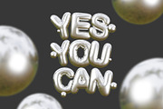 3d Golden&Chrome Inflated Letters, a Graphic by Letters-Shmetters (Thumbnail 8 of 9)