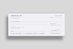 Blank Check / Cheque Template