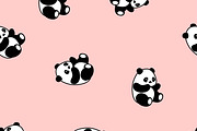 Seamless Pattern Baby Panda, a Pattern Graphic by Viktorijareut (Thumbnail 1 of 3)