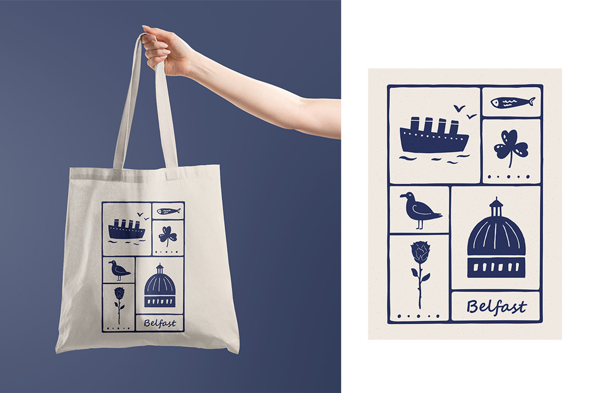 Irish Travel Posters, Hand-Drawn Art, a Background Graphic by danceyourlife (Photo 3 of 5)