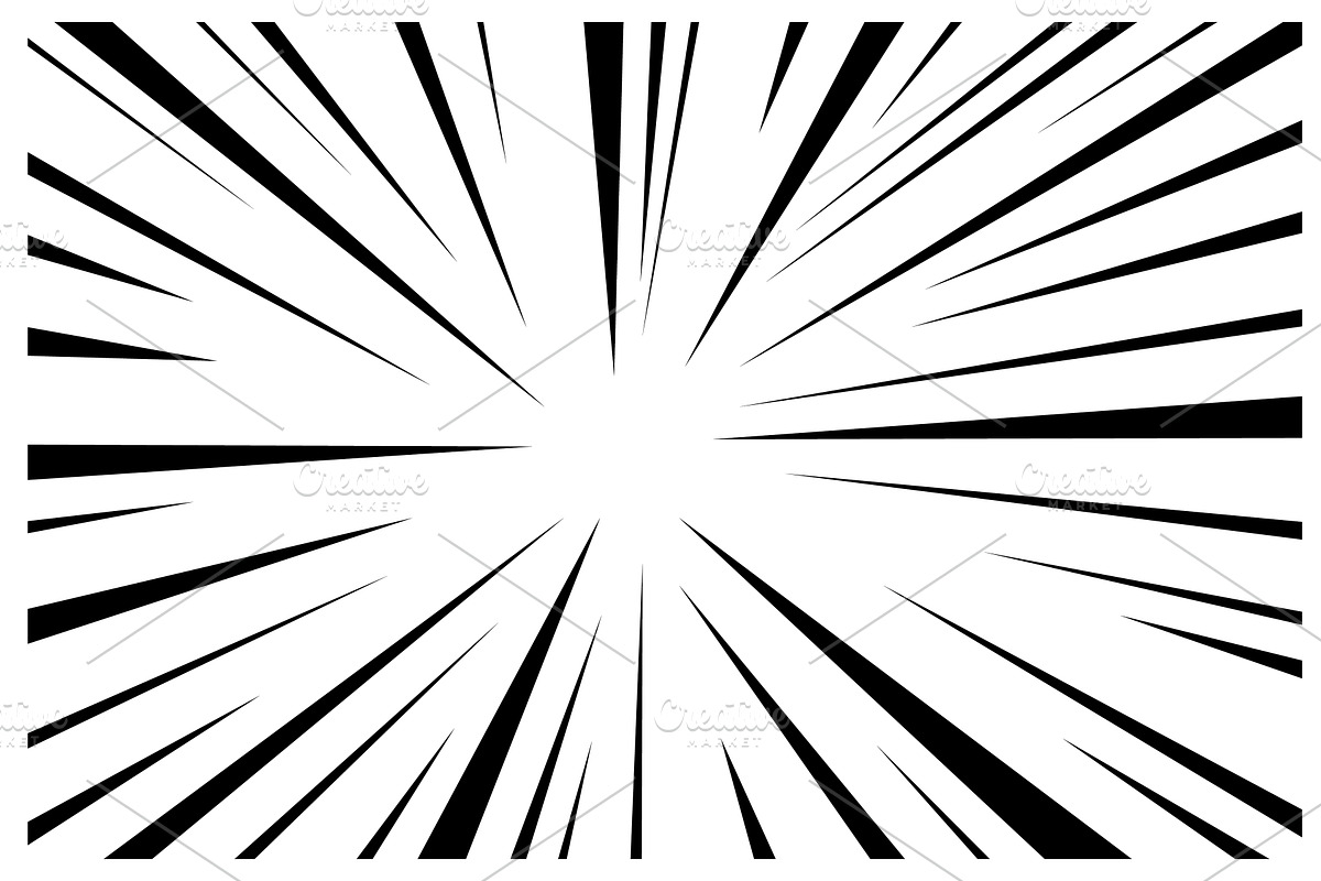 Comic book speed lines, an Object Illustration by Things for designers