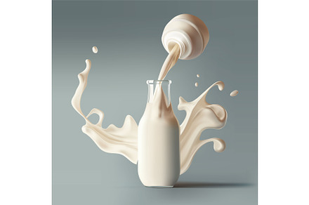 Vector illustration of fresh milk
