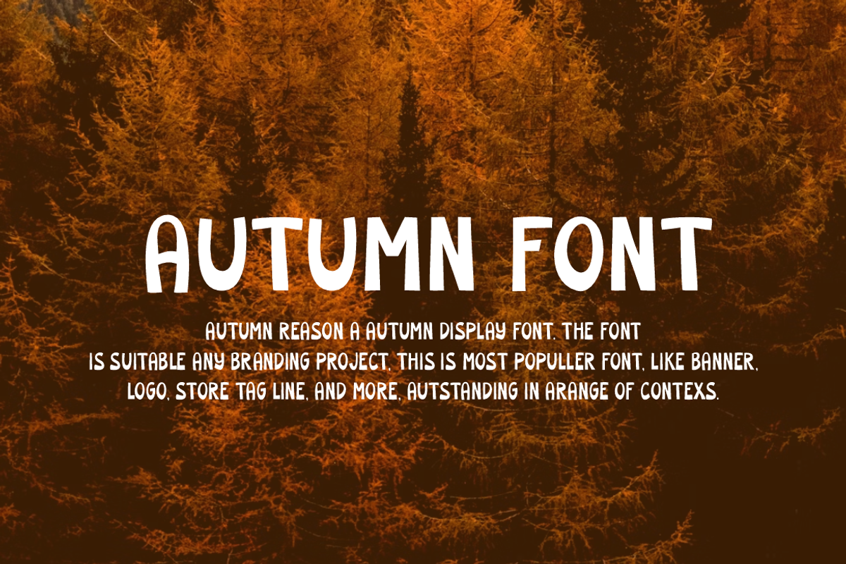 Autumn Reason - Tropical Font, a Sans Serif Font by Iqsiart Studio (Photo 2 of 6)