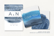 Blue Indigo Watercolor Washes Shapes, a Texture Illustration by YarovaArt (Thumbnail 8 of 10)