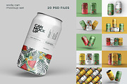 Soda Can Mockup Set, a Cups & Container Mockup by dpi (Thumbnail 1 of 20)
