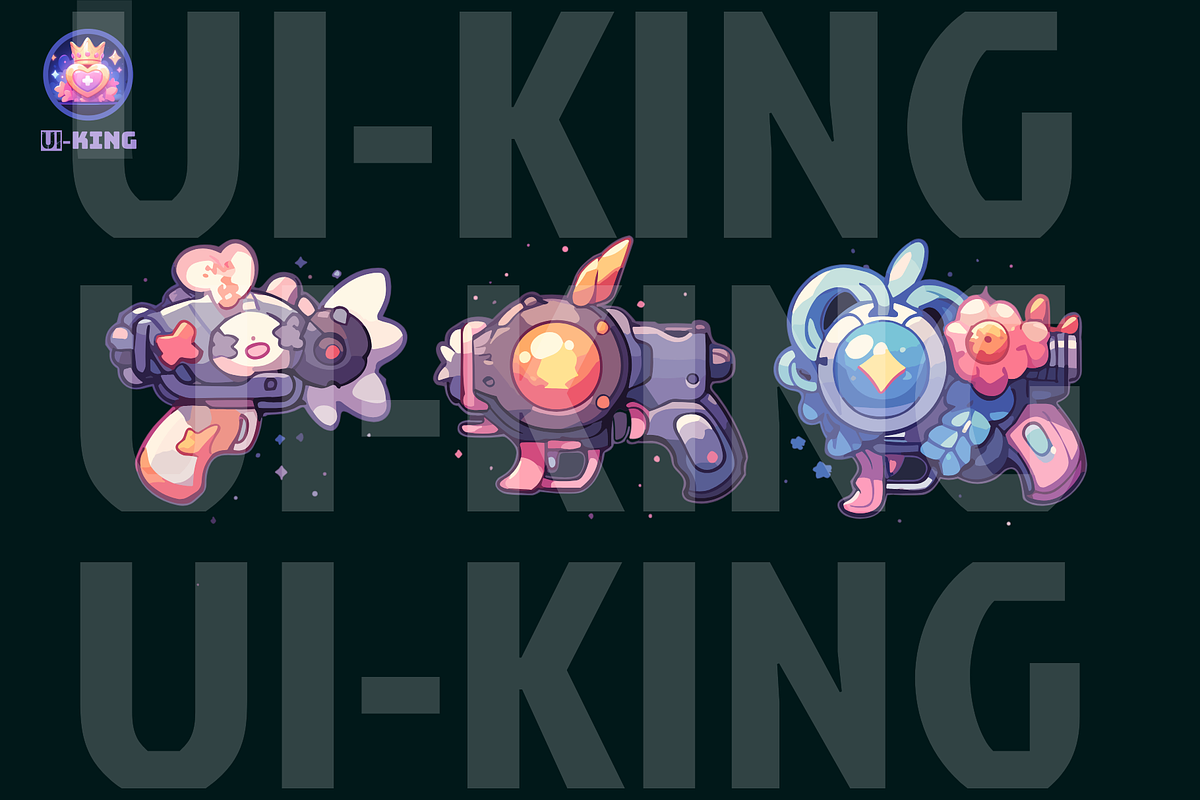VECTOR GUNS UI, an Object Illustration by UI-KING