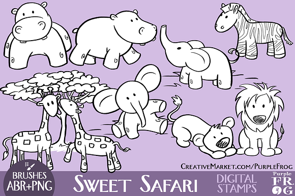 SWEET SAFARI - Digital Stamps preview 3