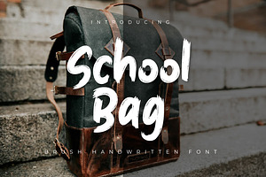 School Bag - Brush Handwritten Font