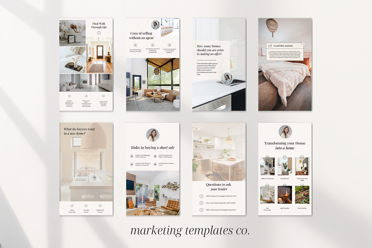 Real Estate Instagram Story Template, a Social Media Template by Marketing Templates Co. (Photo 3 of 9)