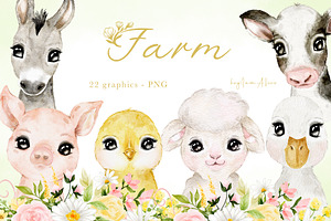 Farm Baby Animal Portrait