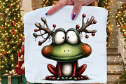 ''Coquette Christmas Frog Clipart'', an Illustration by Craft Nest (Thumbnail 2 of 8)