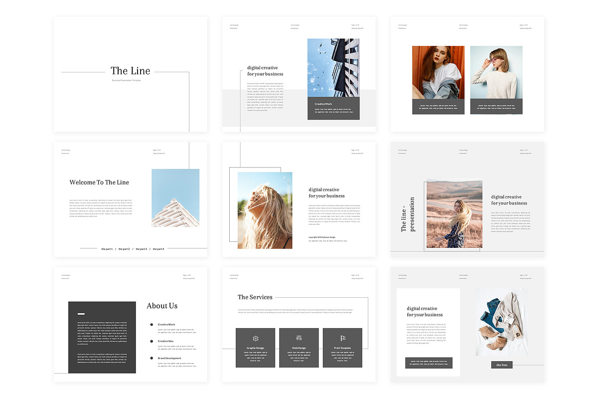 Theline - Powerpoint Template, a Presentation Template by kylyman