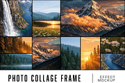 Photo Collage Frame Effect Mockup, a Layer Style Add-On by studiogstock (Thumbnail 1 of 2)