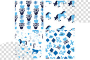 Сhristmas horse seamless pattern, a Pattern Graphic by Lucyinyourheart (Thumbnail 2 of 10)