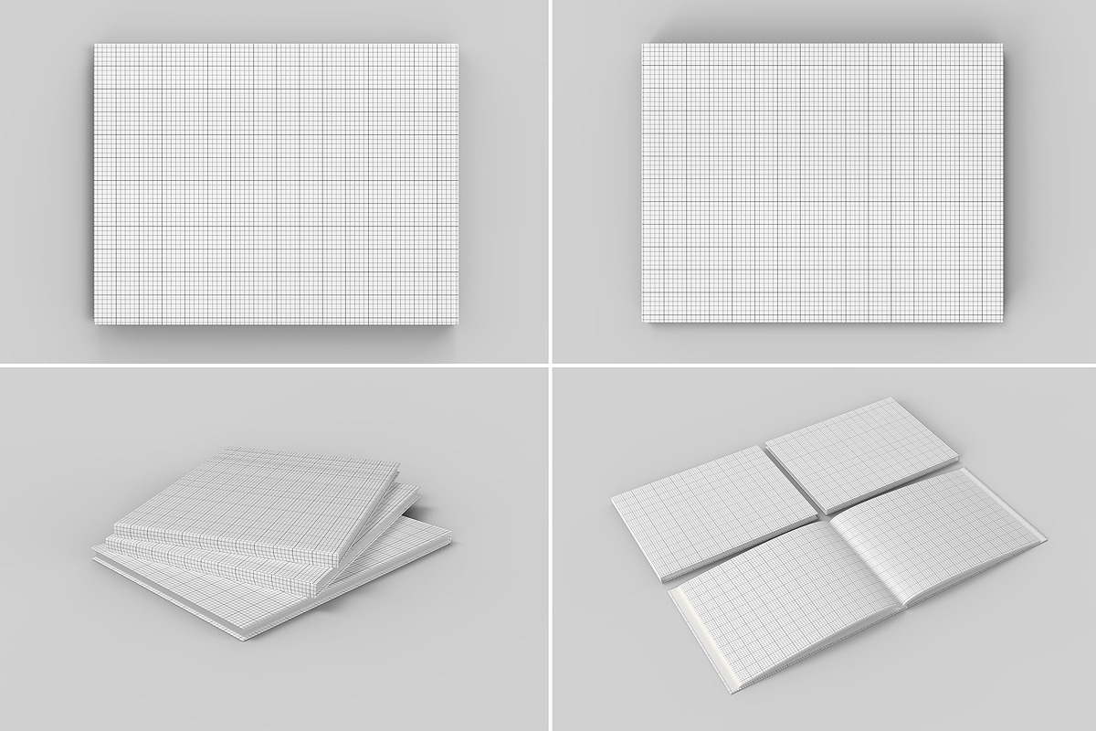 US Letter Size Landscape Book Mockup, a Books & Magazine Mockup by Illusiongraphic (Photo 30 of 31)