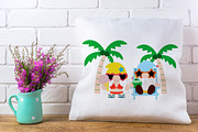 Gnomes Summer Beach, Flat Clipart, an Illustration by Noey smiley (Thumbnail 8 of 8)