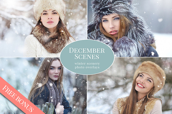 December Scenes - snow overlays preview 8