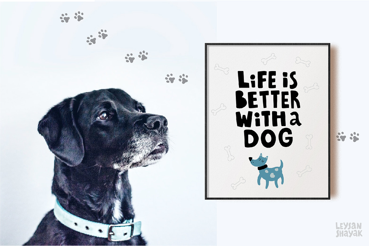Cute dogs clipart collection, an Animal Illustration by Leysan Shayak (Photo 4 of 11)
