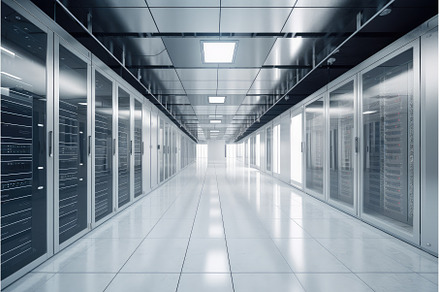 data center with modern architecture, a Technology Photo by Sergey Kotenev