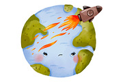 Earth Day Save the Planet Clipart, a Seasonal Illustration by the_myro (Thumbnail 3 of 7)