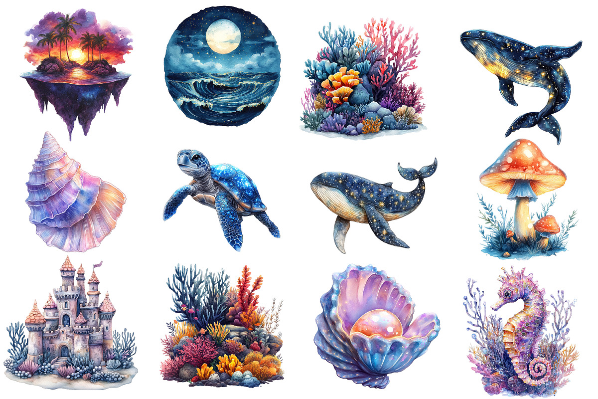 The Magical Ocean Sublimation Bundle, an Illustration by Designworld (Photo 3 of 5)