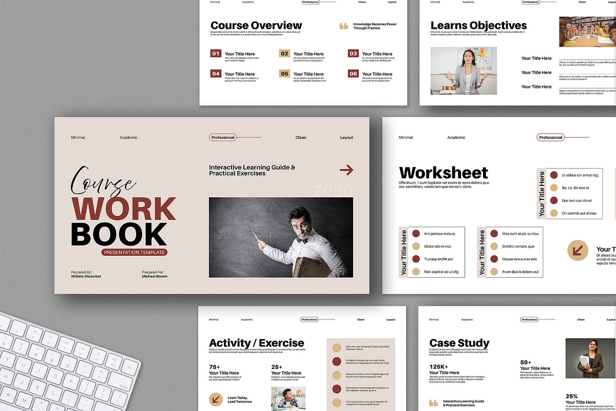 Modern Course WorkBook Presentation, a Presentation Template by Mighty-Slide (Photo 1 of 4)