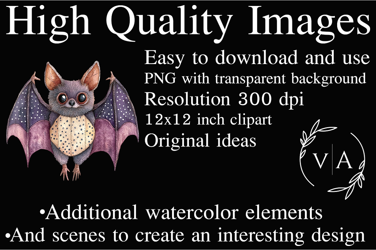 Patchwork Halloween Clipart Bundle, an Illustration by Craft Nest (Photo 8 of 9)