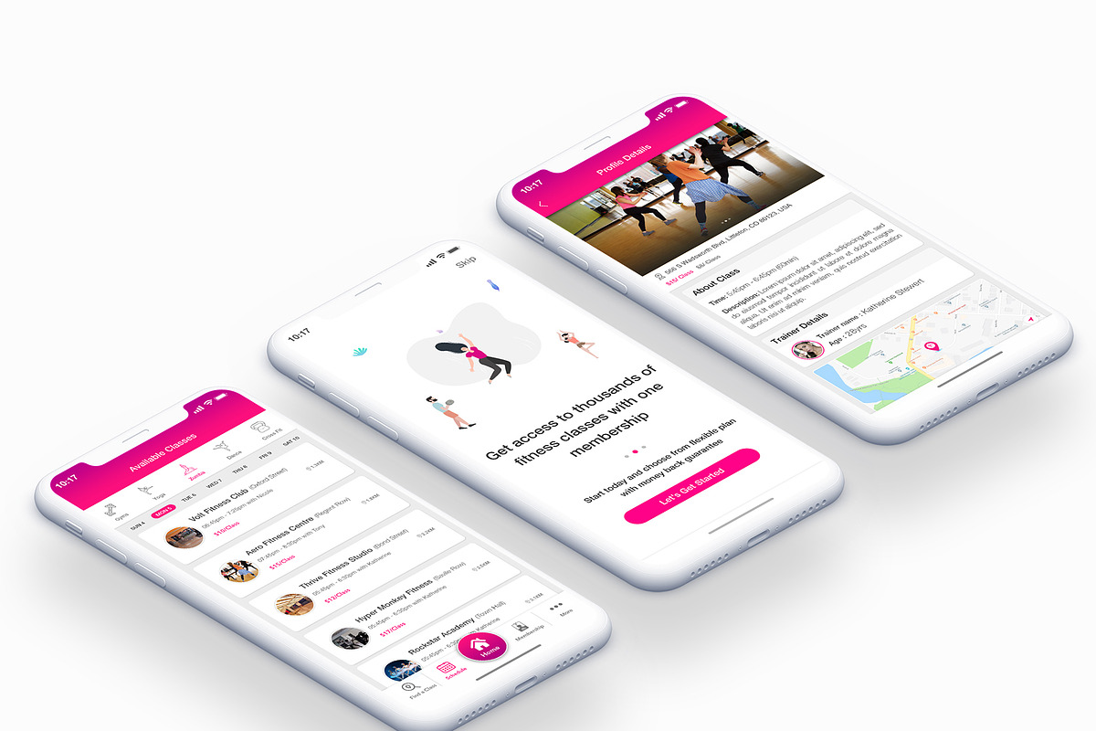 Fitness Class or Gym Mobile App, an UI Kit Template by App Innovation (Photo 8 of 8)