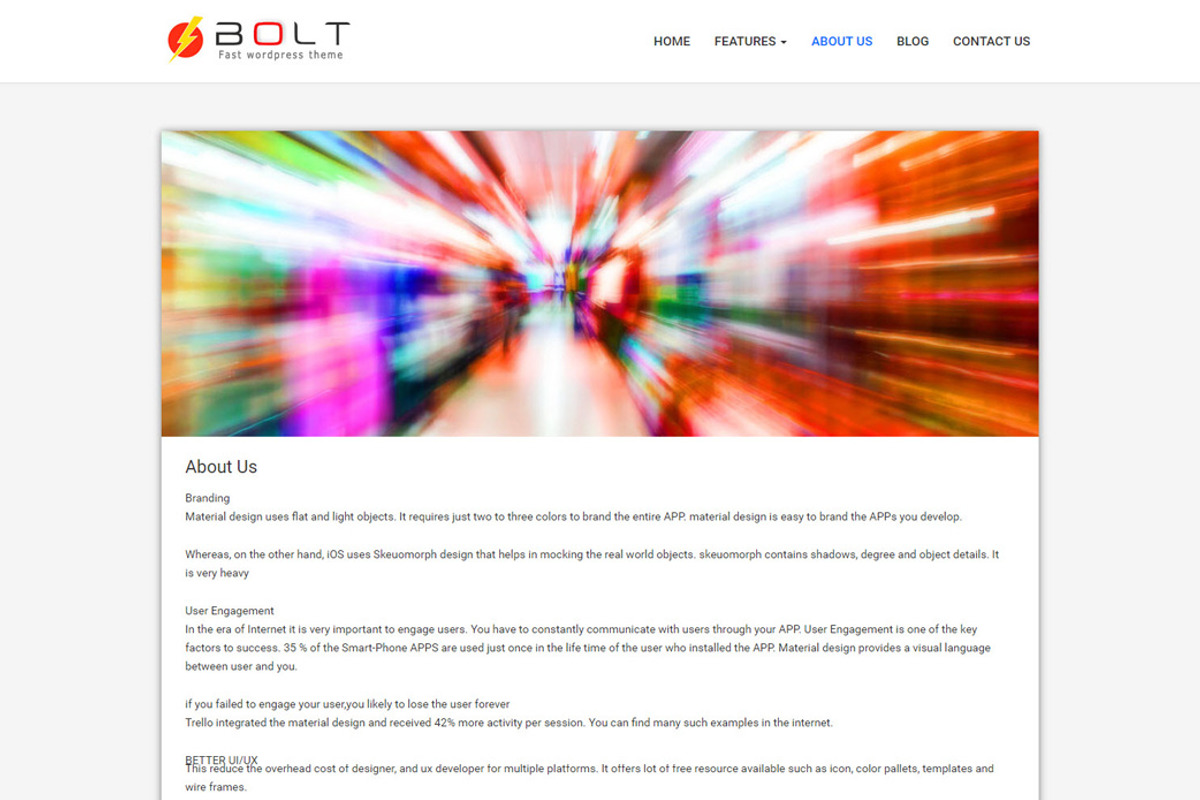 Bolt - Fast WordPress Theme, a WordPress Template by Fast WordPress Themes (Photo 2 of 6)