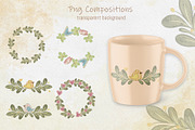 Merry Bear Clipart Set, an Animal Illustration by AG Mockups (Thumbnail 5 of 7)