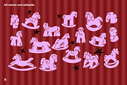 Aesthetic Horses Vector Set, an Object Graphic by My.Ordinarty (Thumbnail 2 of 8)